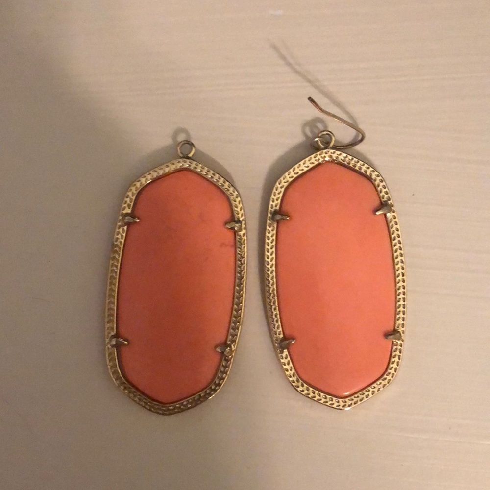 Orange Kendra Scott Danielle earrings